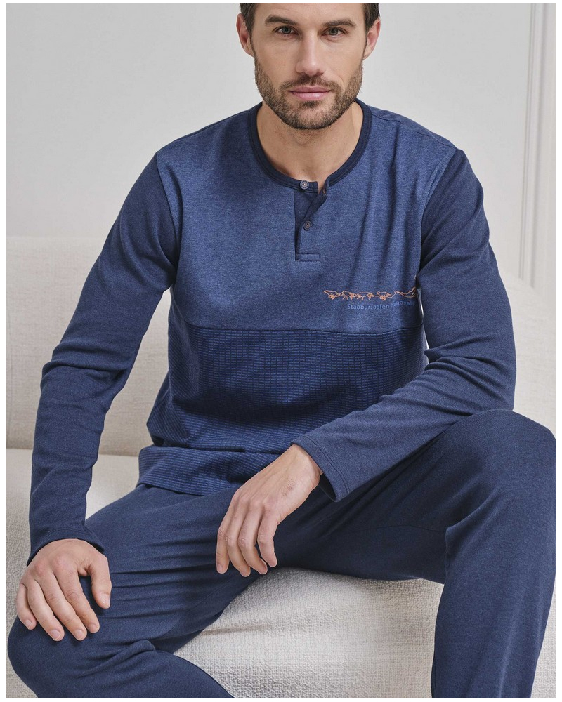 Long pyjamas Massana (Imprimé Bleu)
