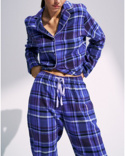 Pyjamas Boyfriend 100% cotton Nuit Triumph (Blue Dark)