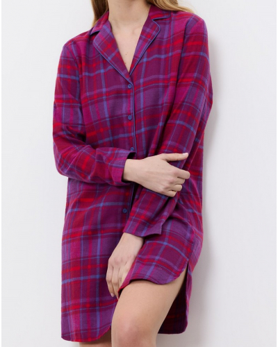 Camisón boyfriend 100% algodón Triumph Nuit (Red)