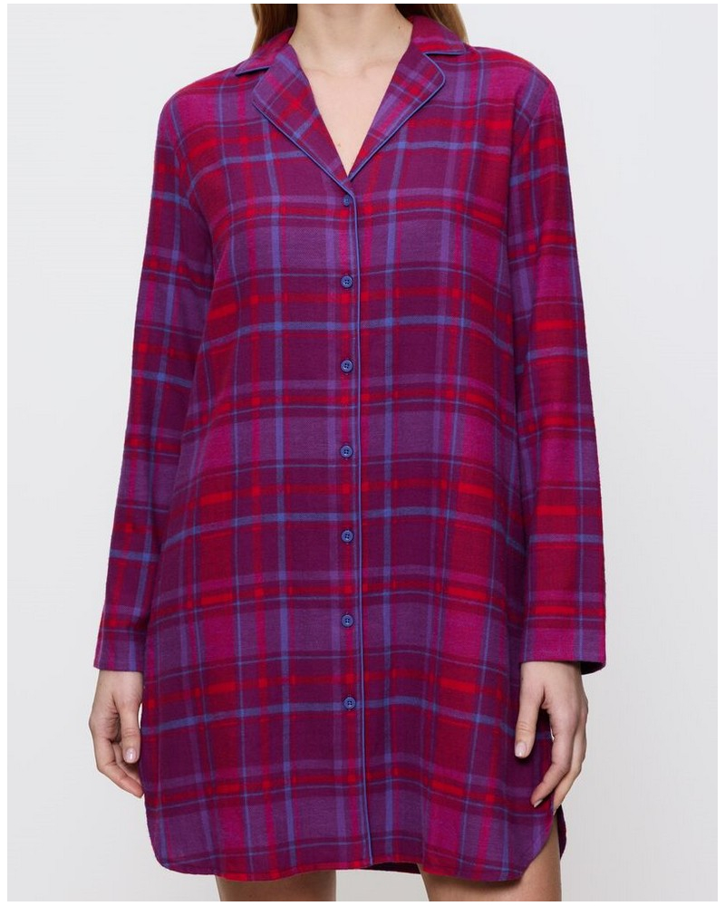 Nightdress boyfriend 100% cotton Triumph Nuit (Red)