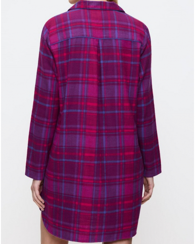 Chemise de nuit boyfriend 100% coton Triumph Nuit (Red)