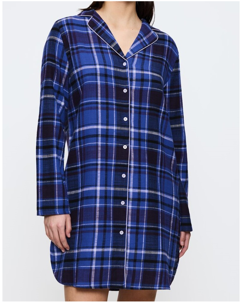Chemise de nuit boyfriend 100% coton Triumph Nuit (Blue Dark)