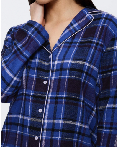 Nightdress boyfriend 100% cotton Triumph Nuit (Blue Dark)