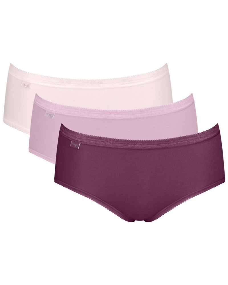 Slips midi Sloggi Basic + (Lot de 3) (Multicolore)