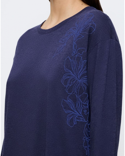 Nightdress Cotton & Modal Triumph Nuit (Blue Dark)