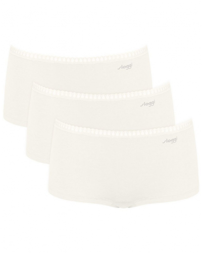Boxer coton Sloggi GO Crush (Lot de 3) (Silk White)