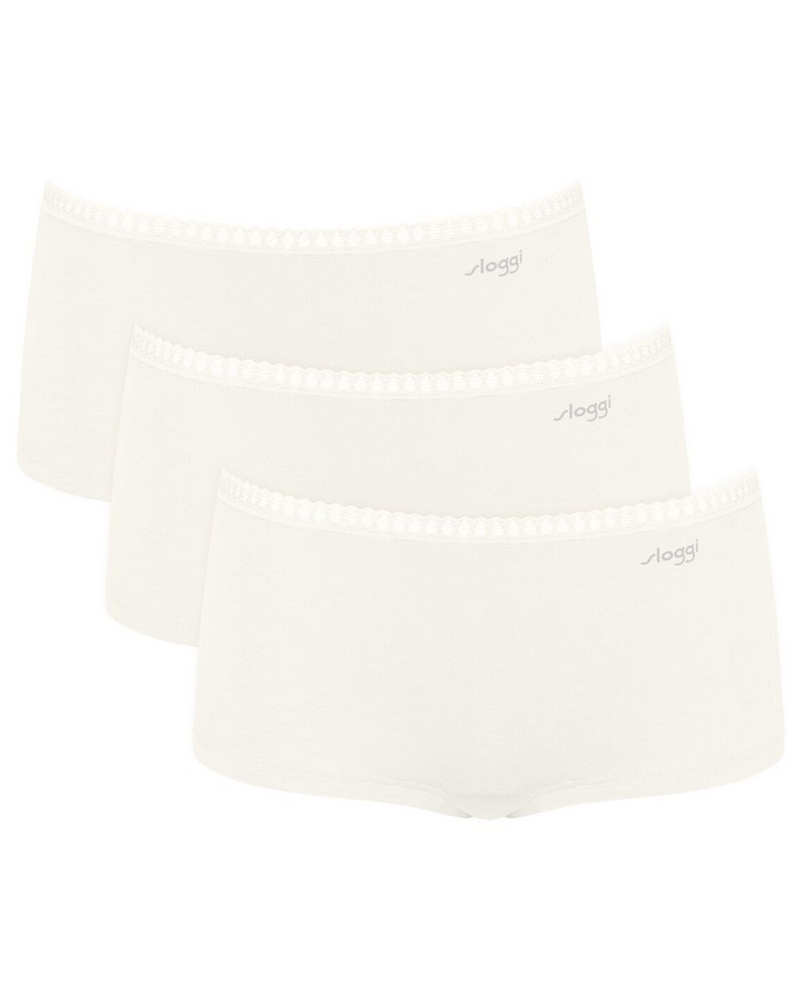 Boxer short cotton Sloggi GO Crush (Set of 3) (Silk White)