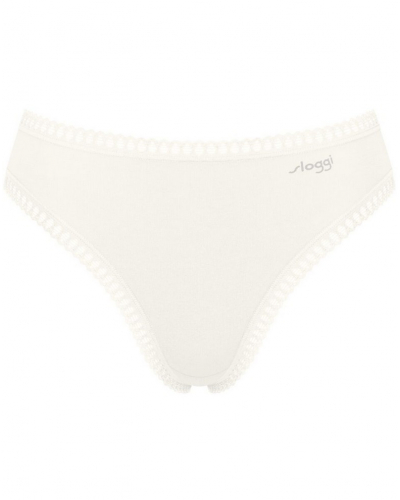 Calzoncillo escotado algodón Sloggi GO Crush (Paquete de 3) (Silk White)