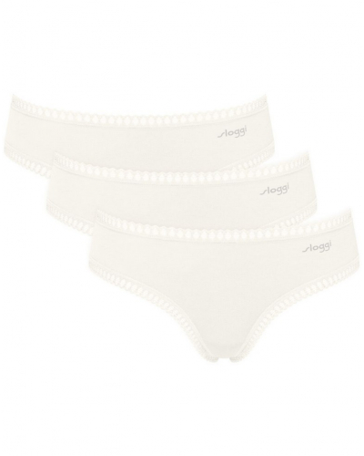 Hipster cotton Sloggi GO Crush (Pack of 3) (Silk White)