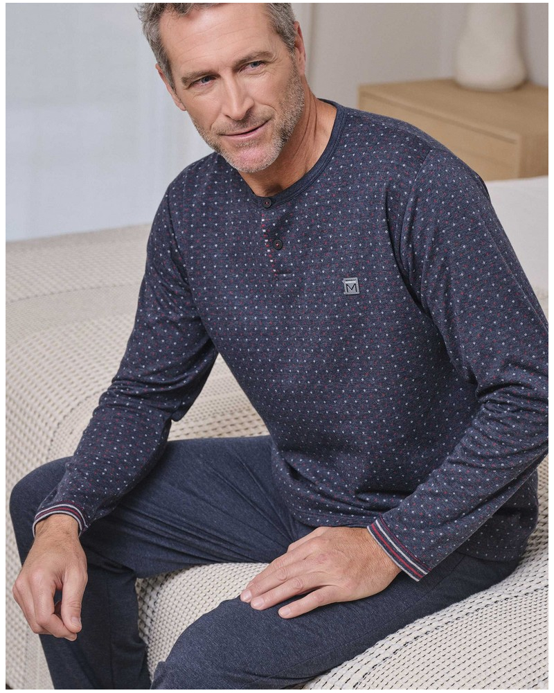 Long pyjamas Massana (Imprimé Bleu)