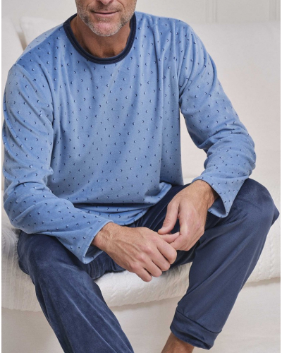 Pyjamas micro fleece Massana (Imprimé Bleu)