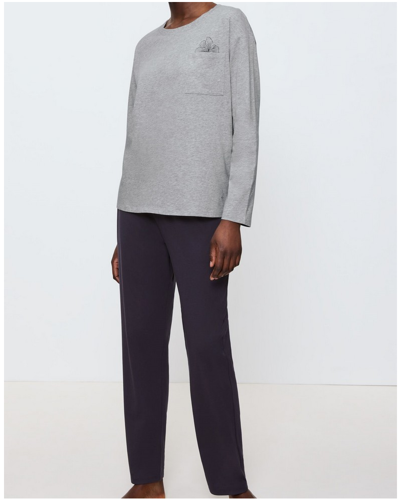 Pijama 100% algodón Nuit Triumph (Dark Grey)