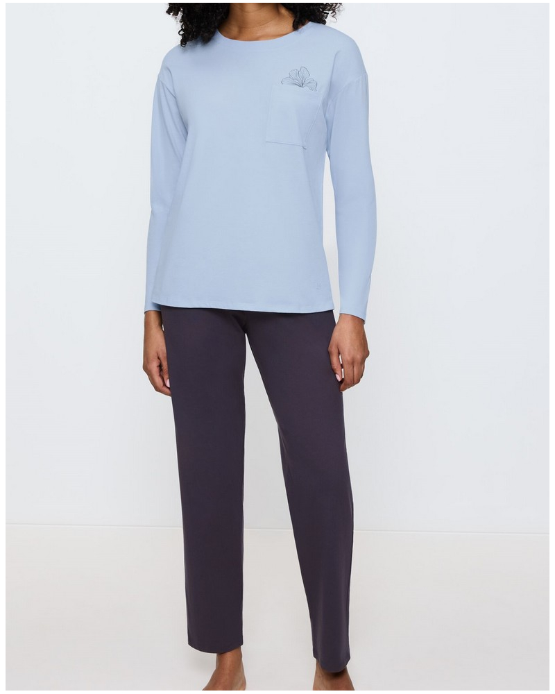 Pijama 100% algodón Nuit Triumph (Bleu)