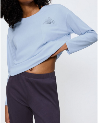 Pyjamas set 100% cotton Nuit Triumph (Bleu)