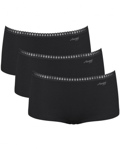 Boxer coton Sloggi GO Crush (Lot de 3) (Noir)