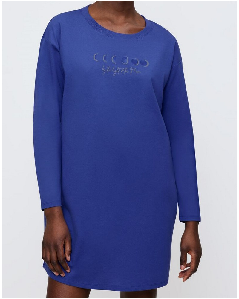 Long sleeve nightdress 100% cotton Triumph Nuit (Silence)