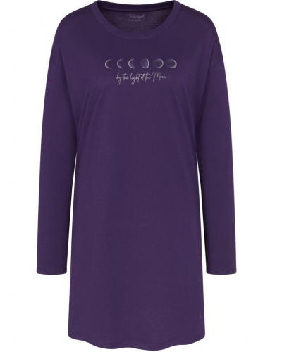 Chemise de nuit à manches longues 100% coton Triumph Nuit (Royal Purple)