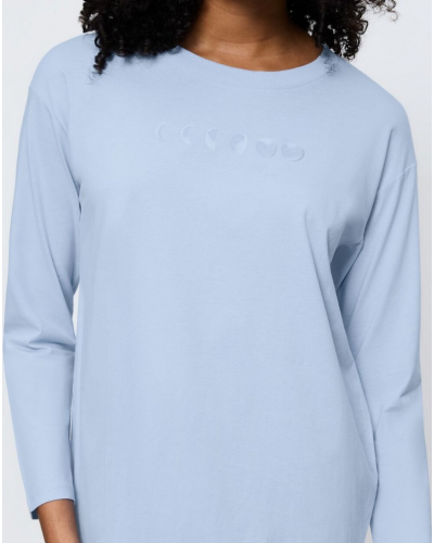 Chemise de nuit à manches longues 100% coton Triumph Nuit (Ice)