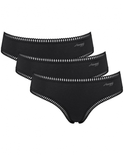 Hipster cotton Sloggi GO Crush (Pack of 3) (Black)