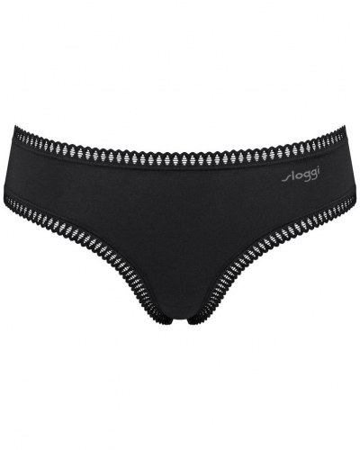 Hipster coton Sloggi GO Crush (Lot de 3) (Noir)