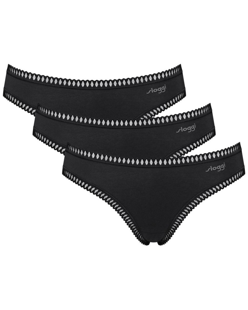 Mini brief cotton Sloggi GO Crush (Set of 3) (Black)