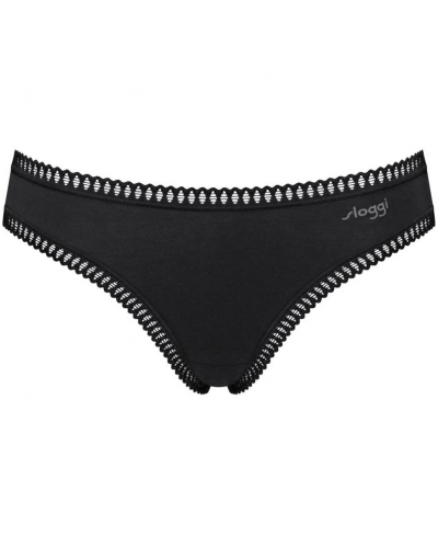 Slip mini coton Sloggi GO Crush (Lot de 3) (Noir)