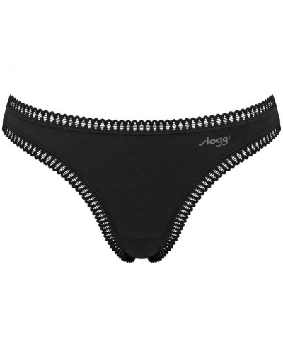 Thong cotton Sloggi Go Crush (Set of 3) (Black)