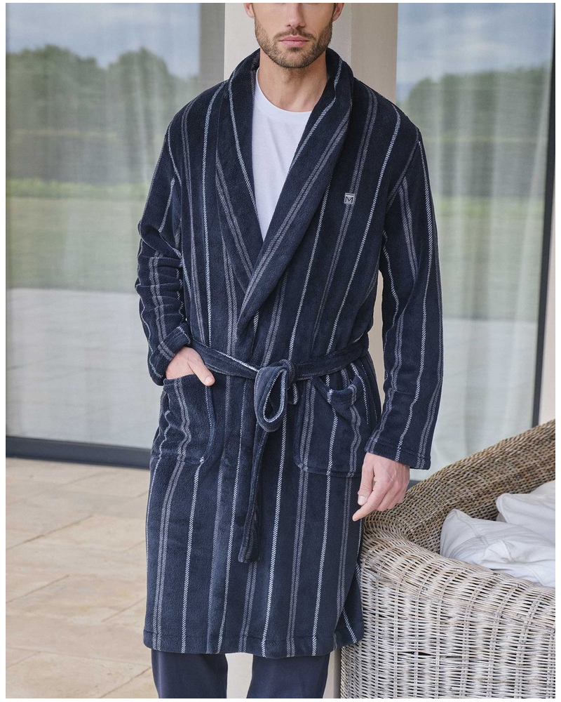 Bathrobe long Massana (Bleu)