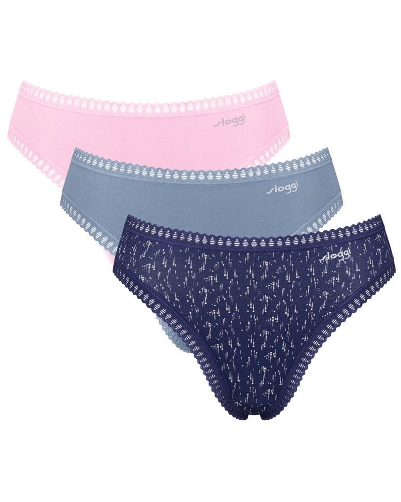 High-cut brief cotton Sloggi GO Crush (Set of 3) (Multicolore)