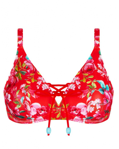 Sujetador de baño triángulo con aros copas profundas Antigel La Chérie Forever (Rouge Chérie)