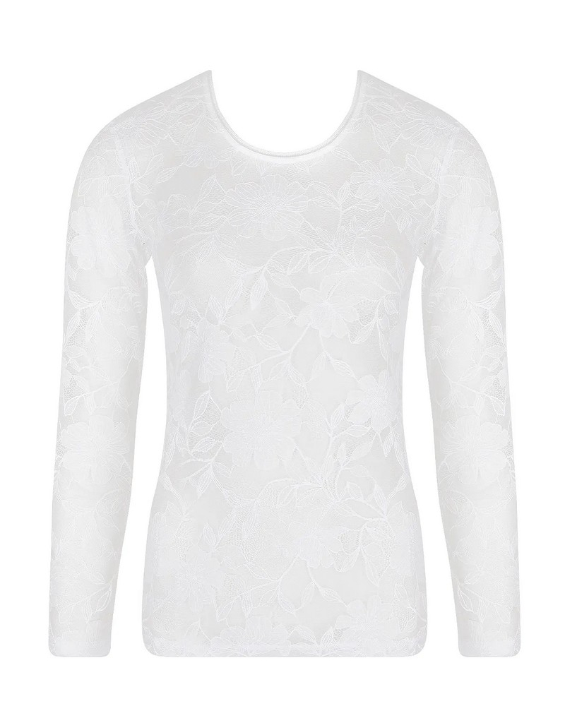 Tee-shirt manches longues Antigel Dentelle Rebelle (Blanc)