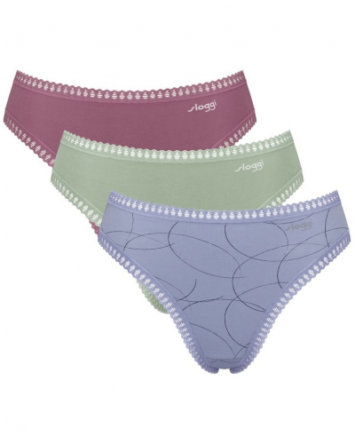 Calzoncillo escotado algodón Sloggi GO Crush (Lote de 3) (Multicolore)