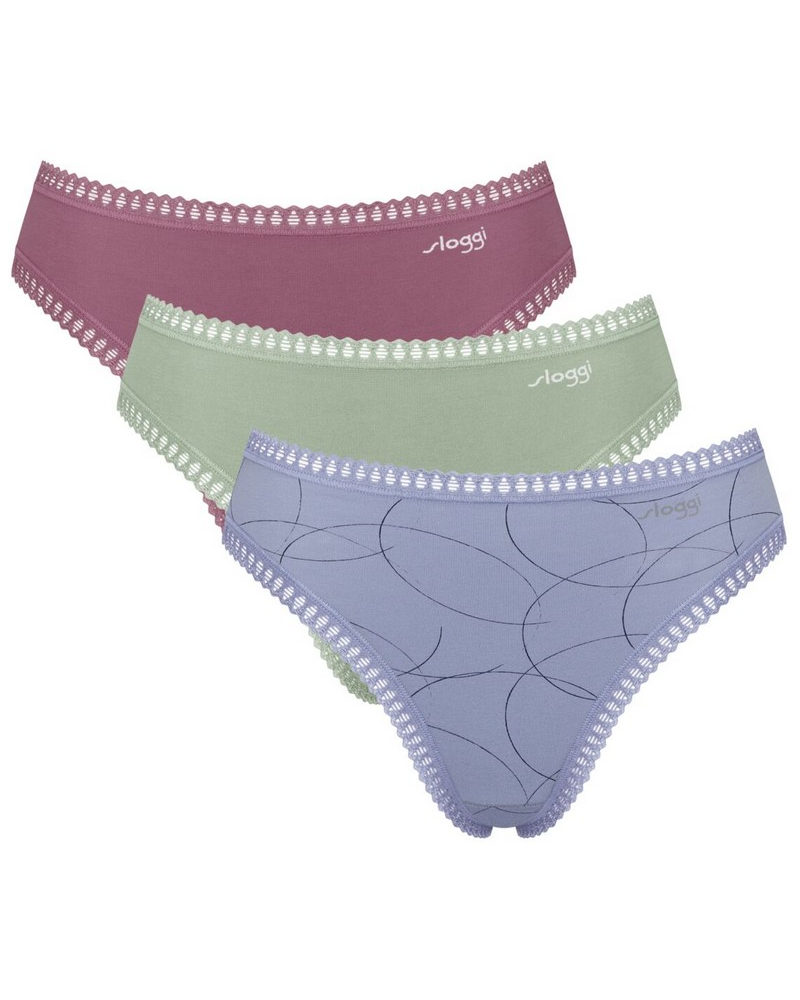 High-cut brief cotton Sloggi GO Crush (Set of 3) (Multicolore)