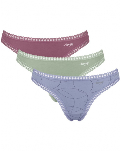 String coton Sloggi Go Crush (Lot de 3) (Multicolore)