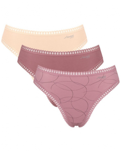 Slip échancré coton Sloggi GO Crush (Lot de 3) (Multicolore)