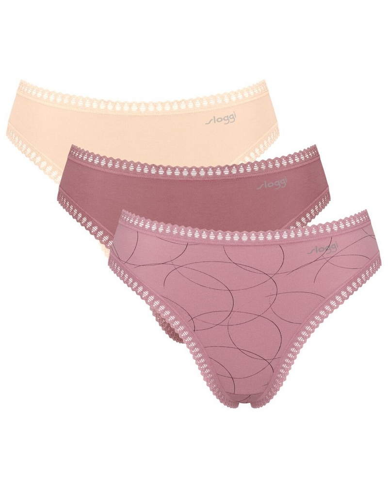 Calzoncillo escotado algodón Sloggi GO Crush (Lote de 3) (Multicolore)