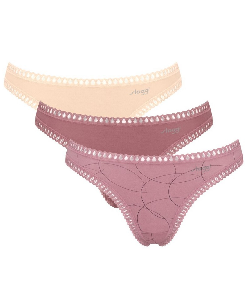 String coton Sloggi Go Crush (Lot de 3) (Multicolore)