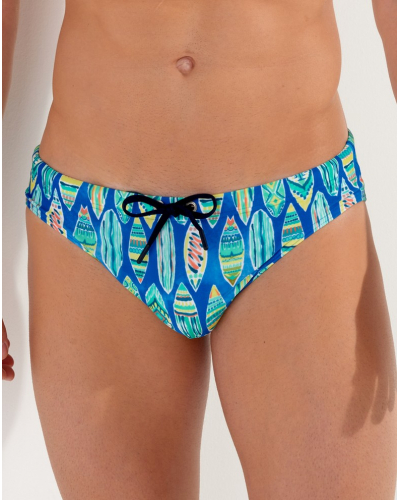 Slip de bain mini HOM Marbella (Bleu Imprimé)