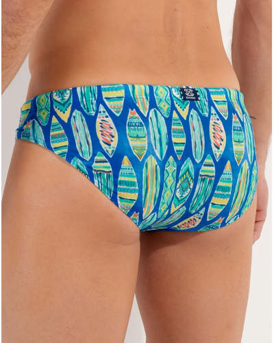 Slip de bain mini HOM Marbella (Bleu Imprimé)