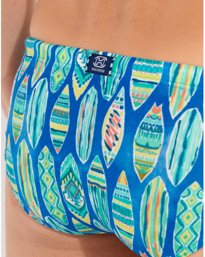 Mini calzoncillo de baño HOM Marbella (Bleu Imprimé)