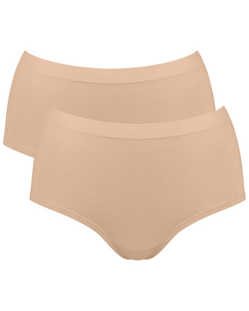 Set of 2 high waist knickers Sloggi GO Sense (Peanut Butter)