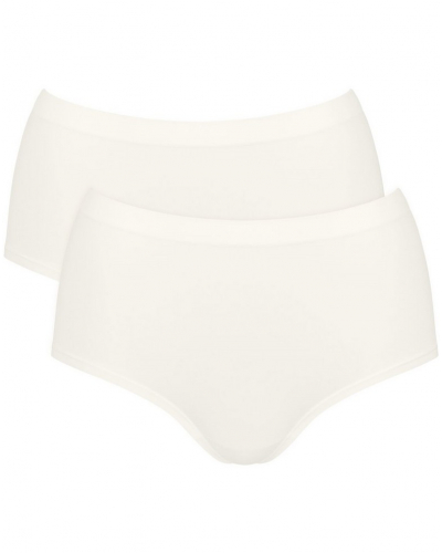 Lote de 2 bragas cintura alta Sloggi GO Sense (Silk White)