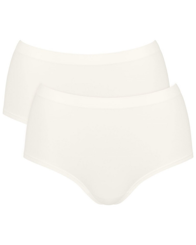 Set of 2 high waist knickers Sloggi GO Sense (Silk White)