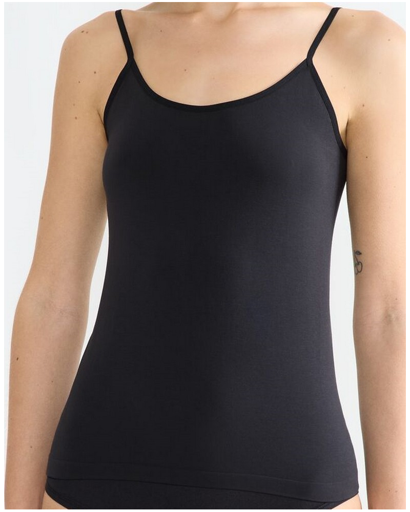 Camiseta tirantes espaguetis Sloggi GO Sense (Negro)