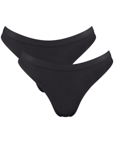 Lot de 2 tangas Sloggi GO Sense (Noir)