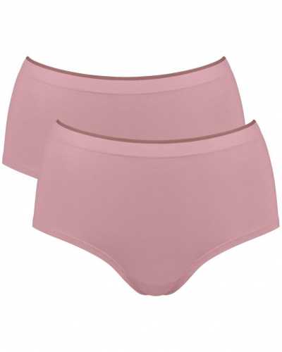 Lot de 2 culottes taille haute Sloggi GO Sense (Tea Rose)