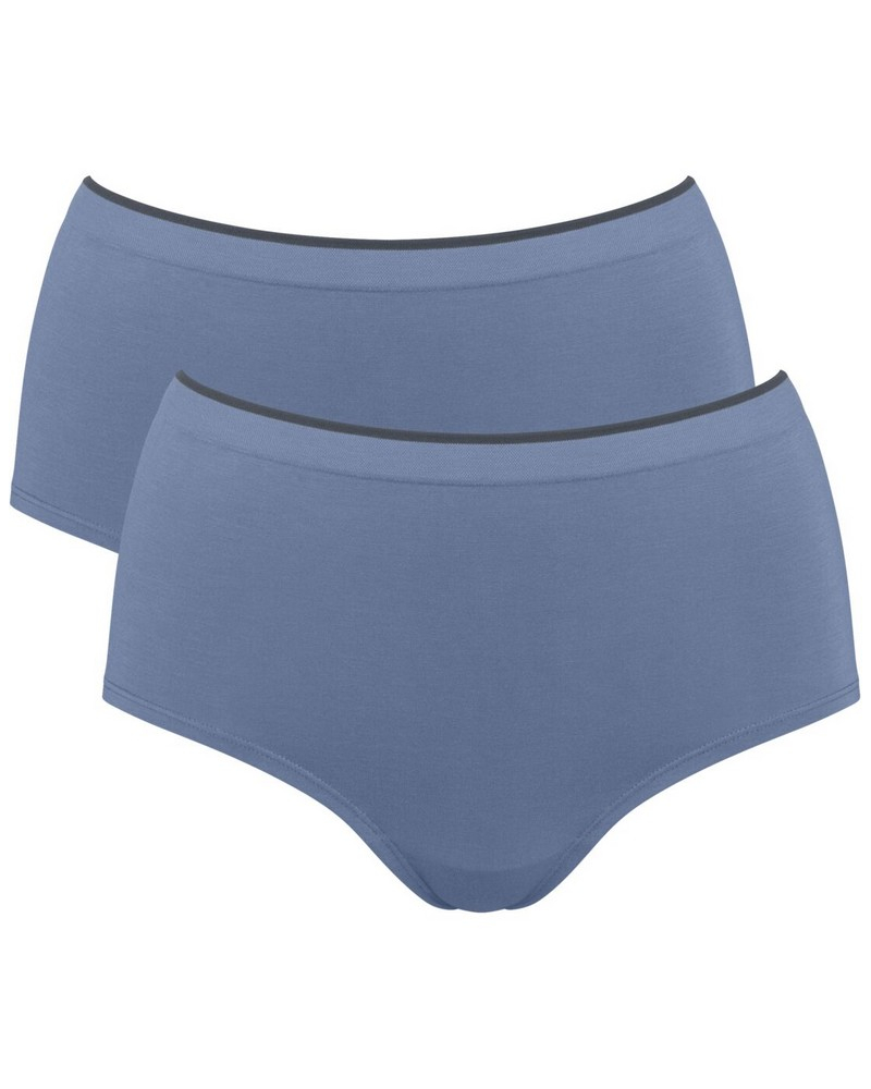Set of 2 high waist knickers Sloggi GO Sense (Blue Shadow)