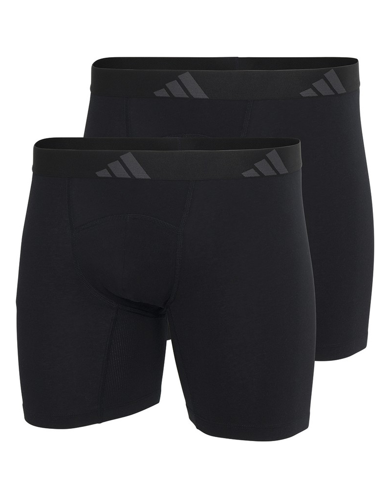Paquete de 2 bóxers ergonómicos Adidas Active Flex Coton (Negro)