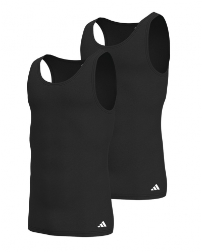 Pack of 2 tank tops Adidas Actives Flex Coton (Black)