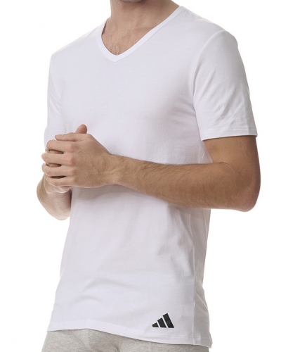 Pack of 2 V-neck t-shirts Adidas Active Flex Coton (White)